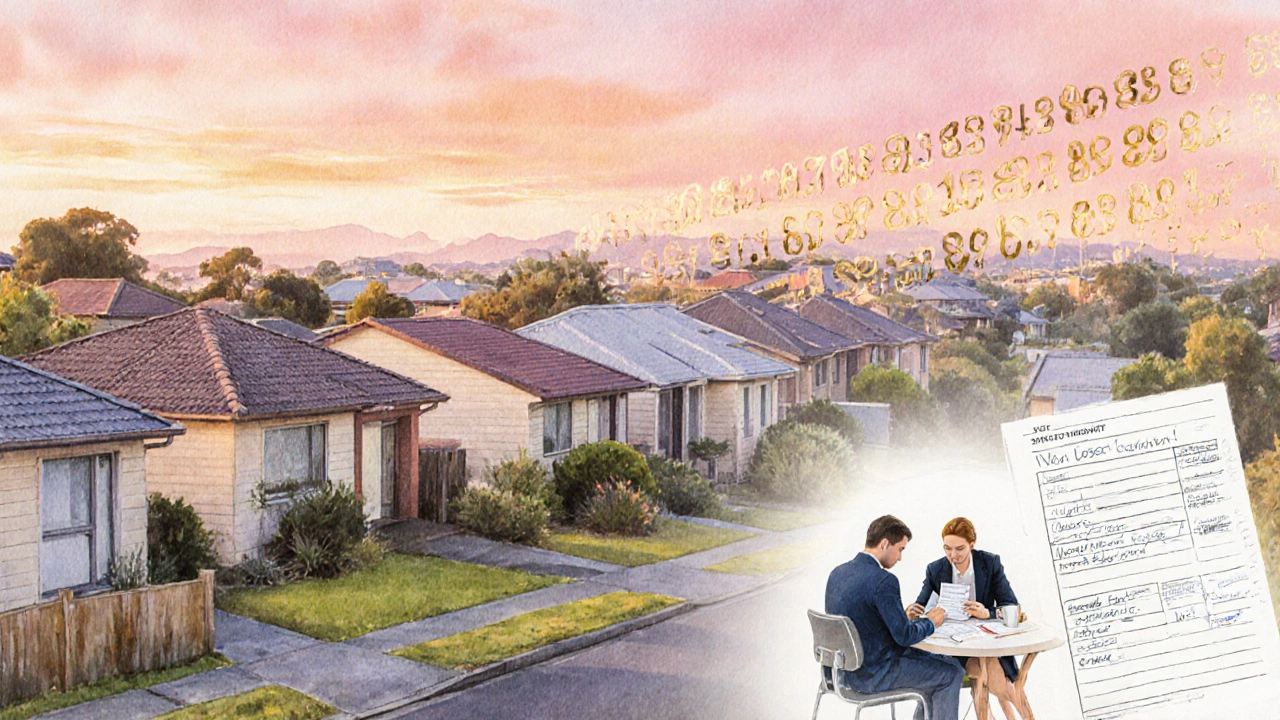 Auckland suburb houses with a couple reviewing a valuation sheet, highlighting added property value.