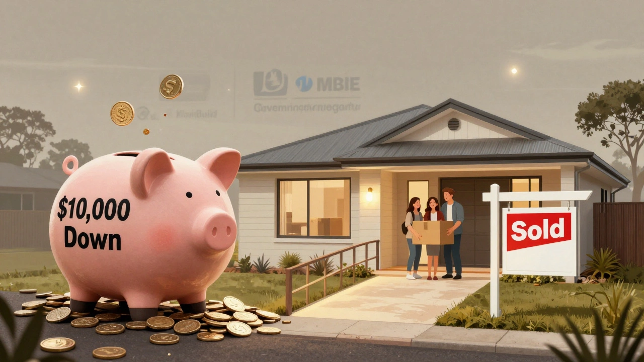 A split image showing a piggy bank with ,000 on one side and a renovated home with a 'Sold' sign on the other.