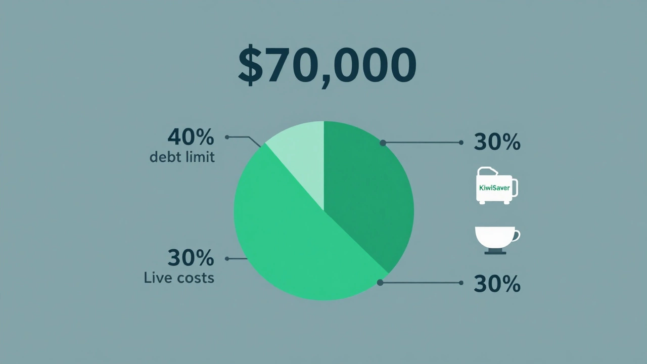 A visual breakdown of income allocation for mortgage affordability in New Zealand.